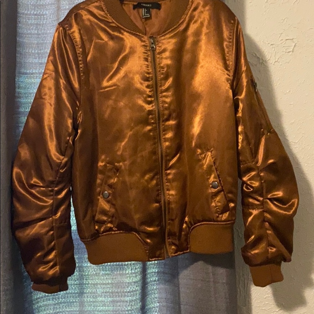 Copper bomber jacket